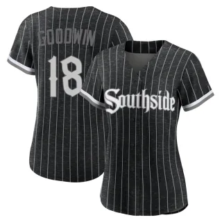 Women's Authentic Black Brian Goodwin Chicago White Sox 2021 City Connect Jersey