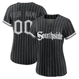 Women's Authentic Black Custom Chicago White Sox 2021 City Connect Jersey
