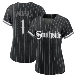 Women's Authentic Black Elvis Andrus Chicago White Sox 2021 City Connect Jersey