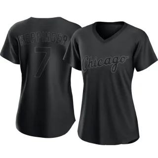 Women's Authentic Black Jeff Keppinger Chicago White Sox Pitch Fashion Jersey