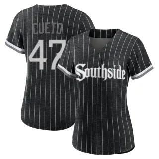 Women's Authentic Black Johnny Cueto Chicago White Sox 2021 City Connect Jersey