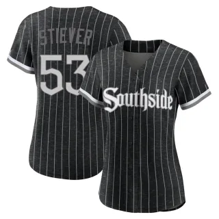 Women's Authentic Black Jonathan Stiever Chicago White Sox 2021 City Connect Jersey