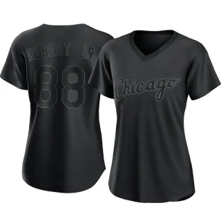 Women's Authentic Black Luis Robert Chicago White Sox Pitch Fashion Jersey