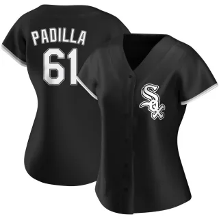 Women's Authentic Black Nicholas Padilla Chicago White Sox Alternate Jersey