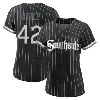 Women's Authentic Black Ron Kittle Chicago White Sox 2021 City Connect Jersey
