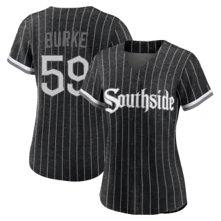 Women's Authentic Black Sean Burke Chicago White Sox 2021 City Connect Jersey