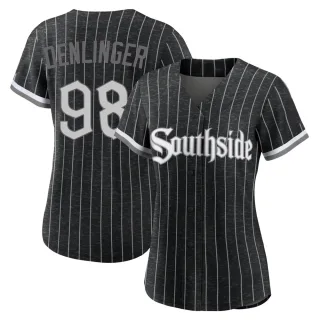 Women's Authentic Black Theo Denlinger Chicago White Sox 2021 City Connect Jersey