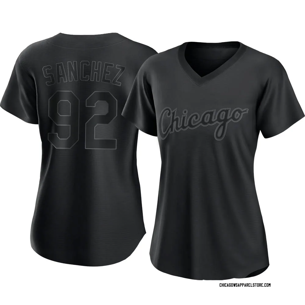 Women's Authentic Black Wilber Sanchez Chicago White Sox Pitch Fashion Jersey