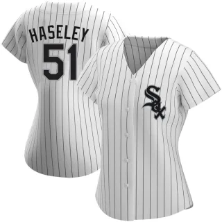 Women's Authentic White Adam Haseley Chicago White Sox Home Jersey