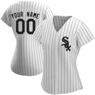 Women's Authentic White Custom Chicago White Sox Home Jersey