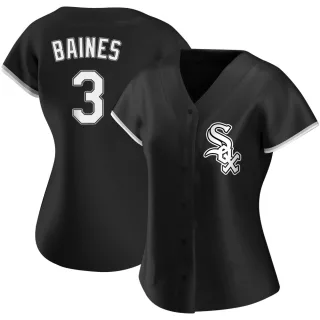 Women's Authentic White Harold Baines Chicago White Sox Home Jersey