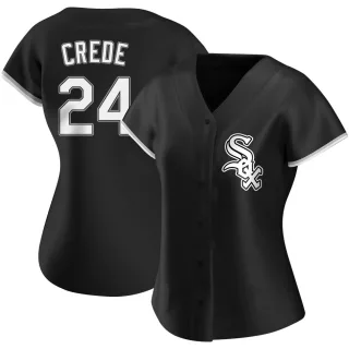 Women's Authentic White Joe Crede Chicago White Sox Home Jersey