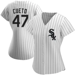 Women's Authentic White Johnny Cueto Chicago White Sox Home Jersey