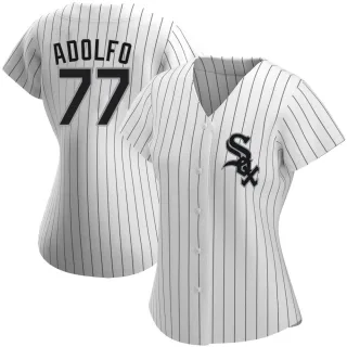Women's Authentic White Micker Adolfo Chicago White Sox Home Jersey