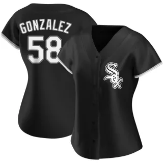 Women's Authentic White Miguel Gonzalez Chicago White Sox Home Jersey