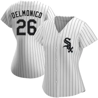 Women's Authentic White Nicky Delmonico Chicago White Sox Home Jersey