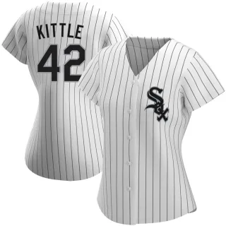 Women's Authentic White Ron Kittle Chicago White Sox Home Jersey