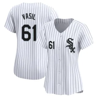 Women's Limited White Mike Vasil Chicago White Sox Home Jersey