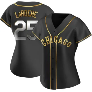 Women's Replica Black Golden Adam LaRoche Chicago White Sox Alternate Jersey