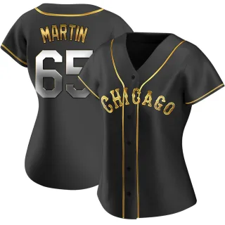 Women's Replica Black Golden Davis Martin Chicago White Sox Alternate Jersey