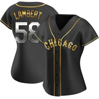Women's Replica Black Golden Jimmy Lambert Chicago White Sox Alternate Jersey