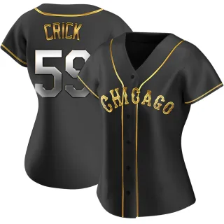Women's Replica Black Golden Kyle Crick Chicago White Sox Alternate Jersey