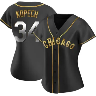 Women's Replica Black Golden Michael Kopech Chicago White Sox Alternate Jersey