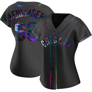 Women's Replica Black Holographic Theo Denlinger Chicago White Sox Alternate Jersey