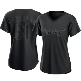 Women's Replica Black Nicholas Padilla Chicago White Sox Pitch Fashion Jersey