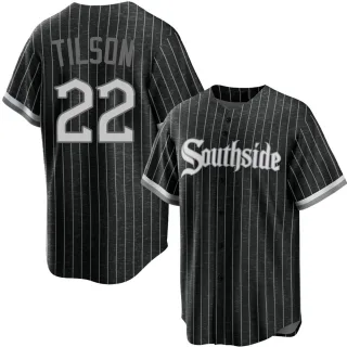 Youth Replica Black Charlie Tilson Chicago White Sox 2021 City Connect Jersey