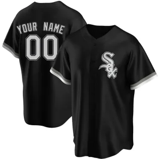 Youth Replica Black Custom Chicago White Sox Alternate Jersey