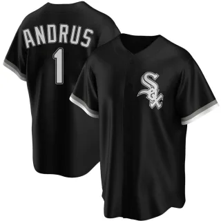 Youth Replica Black Elvis Andrus Chicago White Sox Alternate Jersey