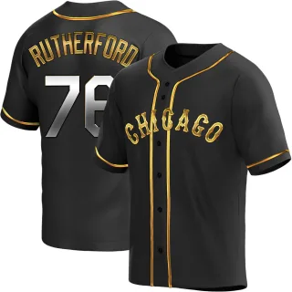 Youth Replica Black Golden Blake Rutherford Chicago White Sox Alternate Jersey