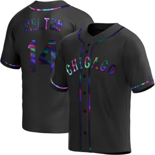 Youth Replica Black Holographic Bill Melton Chicago White Sox Alternate Jersey