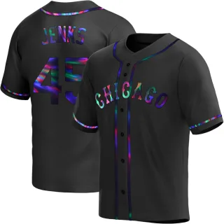 Youth Replica Black Holographic Bobby Jenks Chicago White Sox Alternate Jersey