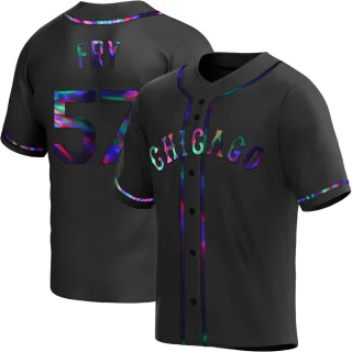 Youth Replica Black Holographic Jace Fry Chicago White Sox Alternate Jersey