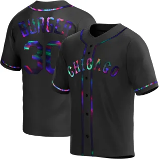 Youth Replica Black Holographic Jake Burger Chicago White Sox Alternate Jersey