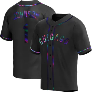 Youth Replica Black Holographic Lance Johnson Chicago White Sox Alternate Jersey