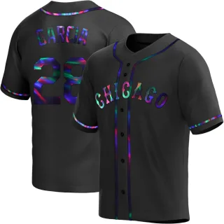 Youth Replica Black Holographic Leury Garcia Chicago White Sox Alternate Jersey