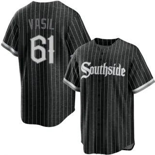 Youth Replica Black Mike Vasil Chicago White Sox 2021 City Connect Jersey