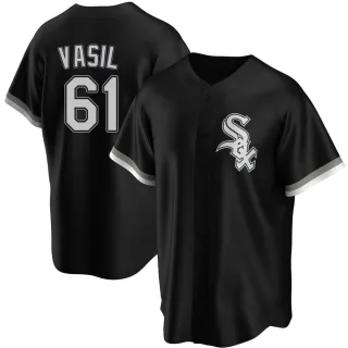 Youth Replica Black Mike Vasil Chicago White Sox Alternate Jersey