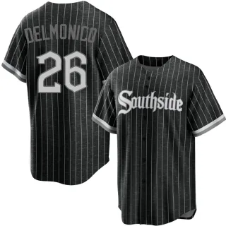 Youth Replica Black Nicky Delmonico Chicago White Sox 2021 City Connect Jersey
