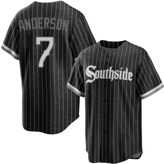 Youth Replica Black Tim Anderson Chicago White Sox 2021 City Connect Jersey