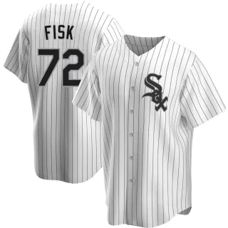 Youth Replica White Carlton Fisk Chicago White Sox Home Jersey