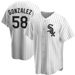 Youth Replica White Miguel Gonzalez Chicago White Sox Home Jersey